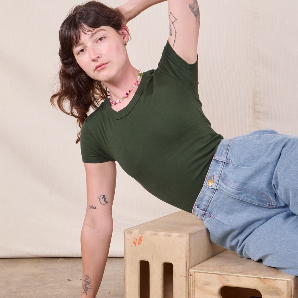 Big Bud Press BABY TEE - SWAMP GREEN